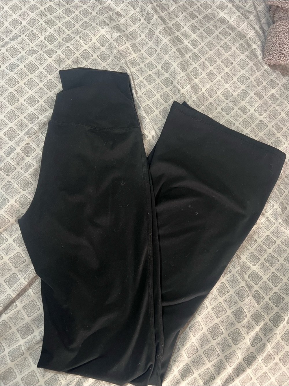 High-Waist Black Flare Women's Leggings